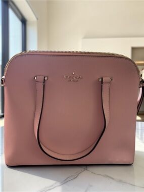 Kate Spade New York Blush Pink Saffiano Leather Dome